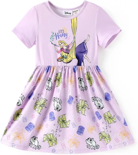 Miniatura 13 de Disney Minnie Mouse Princess Frozen Elsa Stitch - Vestido para niñas sin mangas y manga corta, ropa casual de verano para bebés y niños pequeños