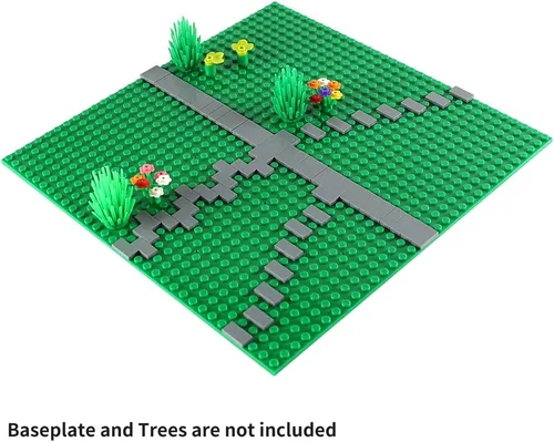 Miniatura 4 de Ladrillo plano de 700 piezas de 1×2 en gris azulado oscuro, bloques de construcción a granel para superficies lisas de paredes y pisos, accesorios