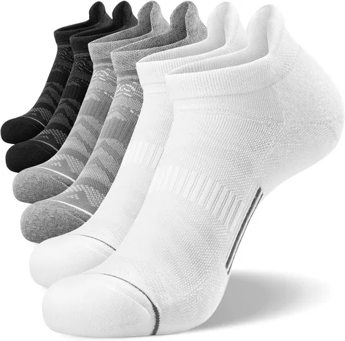Miniatura 9 de FITRELL Paquete de 6 calcetines deportivos deportivos acolchados de corte bajo para hombre, 7-99-1212-15