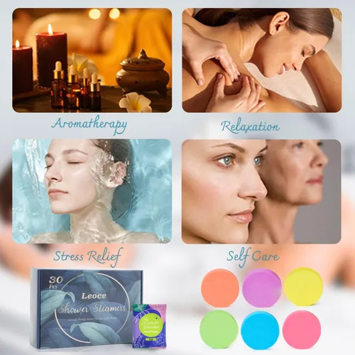 Miniatura 5 de leoce Vaporizadores de ducha empaquetados en varias cantidades, para mujeres/hombres, bombas de ducha aromáticas, tabletas envueltas individualmente
