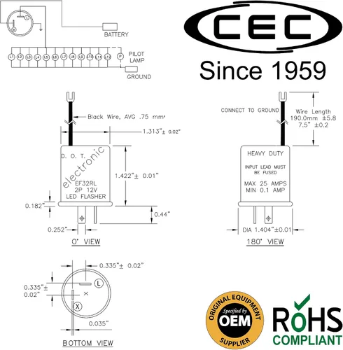 Miniatura 2 de CEC Industries EF32RL - Luz intermitente
