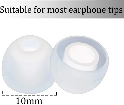 Miniatura 2 de Bluecell 10 pares pequeños de silicona de color transparente de repuesto para Audio-Technica Skullcandy Monster Sony Ultimate Ears Sharp Sennheiser