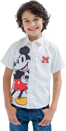 Disney Toy Story Mickey Mouse Cars Nightmare Before Christmas - Camisa con botones para niños pequeños y grandes