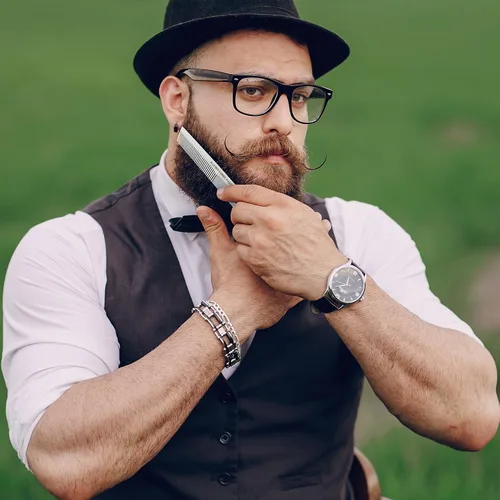 Miniatura 5 de Allegro Combs Peines de corte para peluqueros 420, peine para barba, bigote, para hombres, mujeres, niños pequeños, trenzados, separación del Blanco