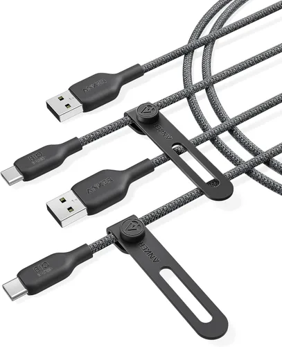 Miniatura 8 de Anker Cable de carga bio-Briaded, duradero USB A a USB C para Samsung Galaxy Note Series, LG V30 (paquete de 2, 6 pies, negro)