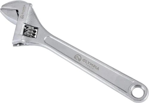 Miniatura 16 de Olympia Tools Llave ajustable de 15 pulgadas, acero forjado de alta resistencia, cromado, mandíbulas mecanizadas de precisión, resistente a