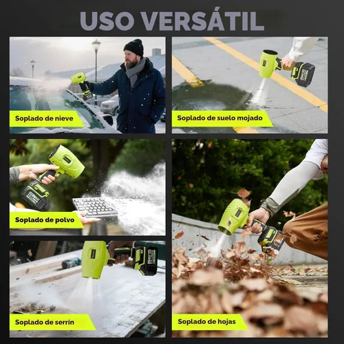 Miniatura 3 de Sakerplus Limpiador de polvo portátil, soplador de hojas inalámbrico, soplador de mano, sopladores de mano para el cuidado del césped, limpieza