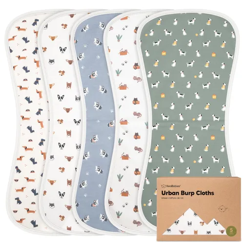 Miniatura 28 de Paños orgánicos para bebés, niños y niñas, paquete de 5, ultra absorbente, paño para eructar, ropa para recién nacidos, toalla para la leche, babero
