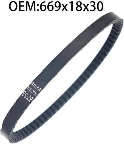 Miniatura 2 de Toothed Clutch Belt 669 18 30 GY6 50cc 139QMB 147QMD Engine Transimission Belt Motorcycle Parts Drive Belts