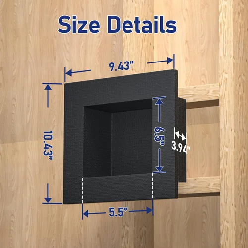 Miniatura 5 de Tile Ready - Nicho de ducha interior de 5.5 x 6.5 pulgadas, reposapiés de ducha para pared de baño, nicho de pared prefabricado pequeño listo