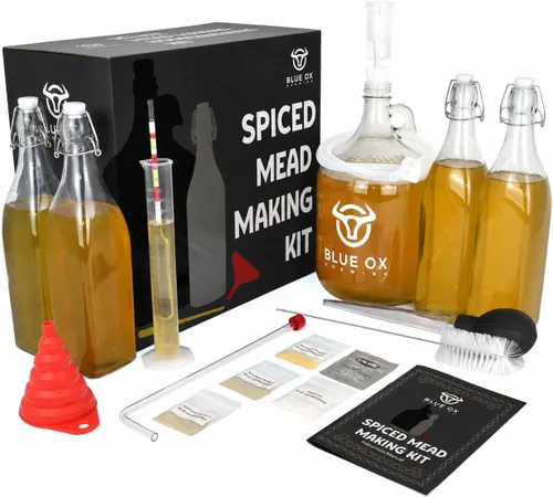 Miniatura 7 de DELUXE - Kit de fabricación de hidromiel con botellas de almacenamiento, hidrómetro y nutrientes adicionales de levadura, kit de elaboración de vino