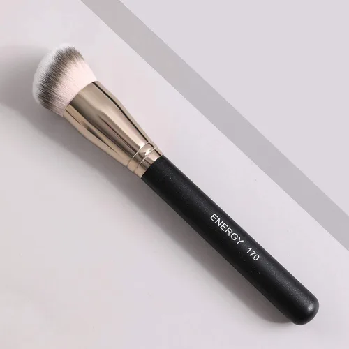 Miniatura 9 de ENERGY Brocha de base para maquillaje líquido, cepillo bronceador sintético profesional para cobertura completa, crema en polvo, cosméticos, mezcla