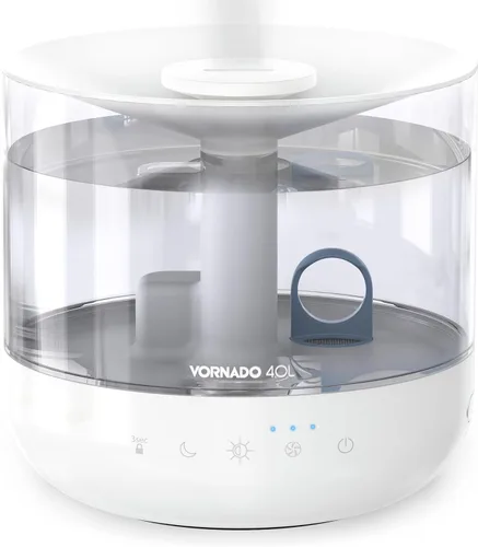 Vornado MISTIC - Humidificador ultrasónico de 4 habitaciones para toda la habitación, llenado superior, aromaterapia, tanque de 1 galón, 3 ajustes