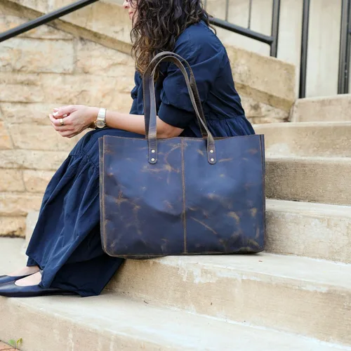 Miniatura 6 de KomalC Bolso de mano de cuero para mujer, bolso de viaje, bolso de compras, bolso de mensajero multiusos