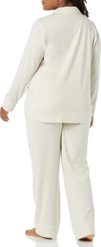 Miniatura 4 de Tienda Essentials Conjunto de pijama de manga larga modal de algodón para mujer (disponible en tallas grandes)