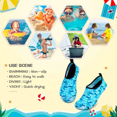 Miniatura 6 de Racqua Zapatos de natación para niños y niñas, zapatos de agua para surfear, zapatos acuáticos para deportes acuáticos, zapatos de secado rápido