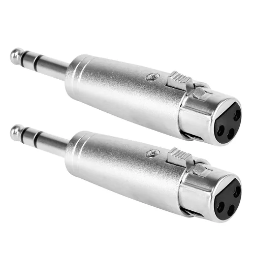 Miniatura 14 de Adaptador TRS de 1/4" a XLR 2 paquete - Adaptadores XLR macho y hembra de 6.35mm 1/4