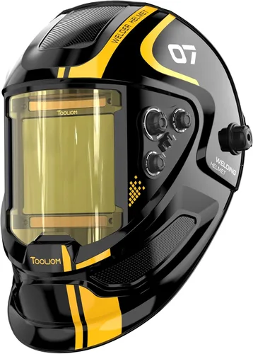 Miniatura 12 de TOOLIOM Casco de soldadura abatible 3.64 x 1.67 pulgadas con máscara de soldadura auto oscurecimiento estilo concha y capucha de soldadura