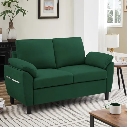 Miniatura 6 de Juego de sofá modular convertible, sofá en forma de L de 79 pulgadas con otomana, sofá biplaza, sillón, sofás pequeños de 6 plazas para espacios