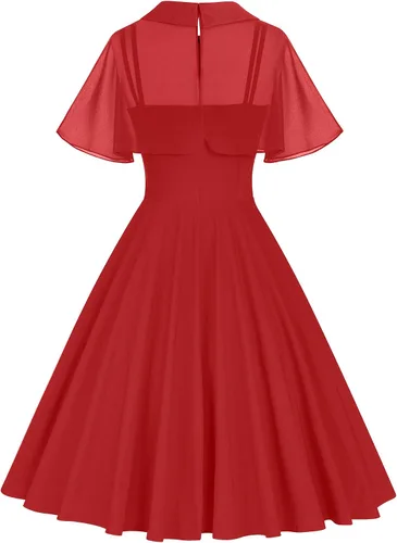 Miniatura 2 de Vestido GownTown de la década de 1950 para mujer, para fiesta de cóctel, de dos piezas