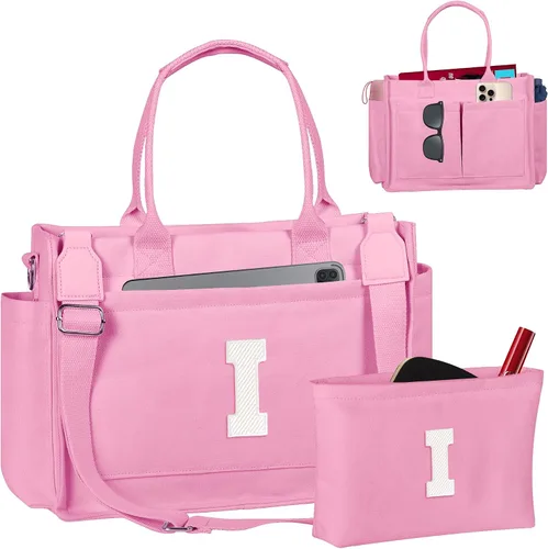 Miniatura 58 de Easter Basket Stuffers, Initial Tote Bag with Makeup Bag, Birthday Gifts for Women, Teen Girl Gifts Trendy Stuff