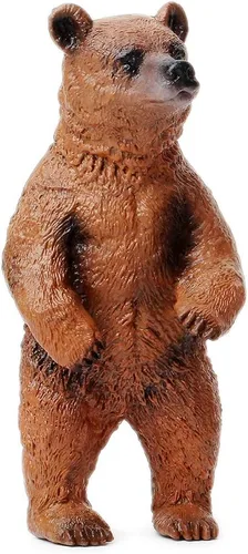 Miniatura 4 de UANDME Grizzly Bear - Juego de figuras familiares de oso de bosque de plástico para aprendizaje de ciencias de la naturaleza, suministros de fiesta