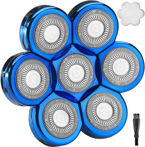 Miniatura 13 de 3 piezas universales de 5 cuchillas compatibles con la afeitadora Freedom Gold, cabezales de repuesto para afeitadora de cabeza