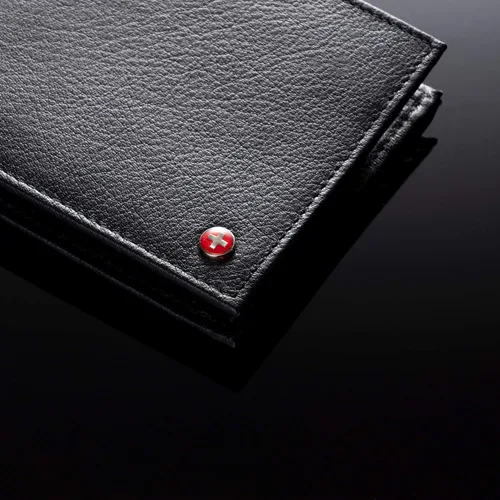 Miniatura 6 de Alpine Swiss Cartera plegable de cuero con bloqueo RFID para hombre de alta capacidad