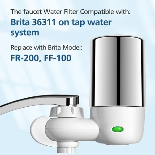 Miniatura 2 de 2 paquetes de cartuchos de repuesto para filtro de grifo, compatibles con el sistema de filtración de agua de grifo Brita®, Brita® 36311, 36313