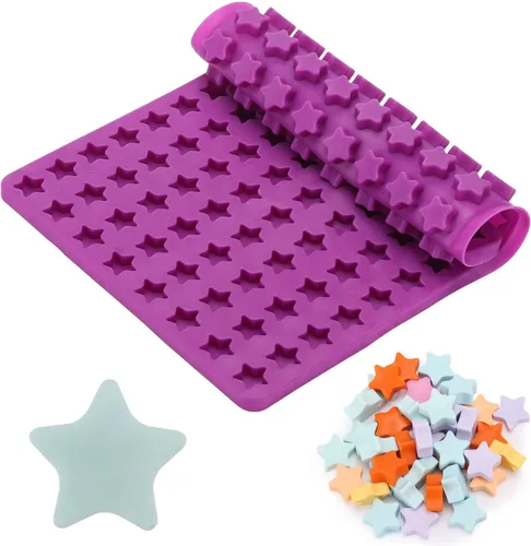 Miniatura 8 de Moldes de silicona de 112 cavidades Moldes en forma de pez mini Molde para golosinas de perro no pegajosas Moldes de chocolate para hornear