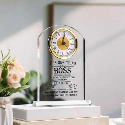 Miniatura 6 de Regalos de jefe para hombres, reloj de acrílico, el mejor regalo para hombres y mujeres, reloj de agradecimiento para líderes de oficina, gerente