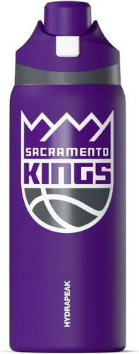 Miniatura 31 de Hydrapeak Botella de agua aislada con licencia oficial de la NBA Phoenix Suns Oasis de 32 onzas con tapa de botón y asa integrada, botella deportiva