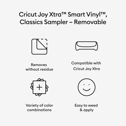 Miniatura 3 de Cricut Joy Xtra Smart - Muestreador de vinilo extraíble (9.5 x 12 pulgadas), vinilo temporal para manualidades y decoración, sin residuos, vinilo