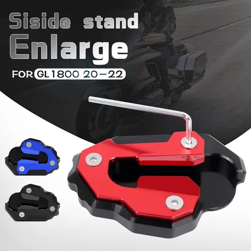 Miniatura 3 de Worldmotop - Almohadilla de repuesto para soporte lateral de motocicleta HONDA Goldwing 1800 GL 1800 F6B GL1800 2020 2021 2022 (negro 2)