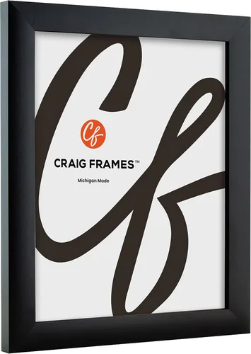 Miniatura 2 de Marcos para imágenes Craig Frames 1WB3BK, de 4 x 6 pulgadas, acabado liso envolvente, 1 pulgada de ancho, negro
