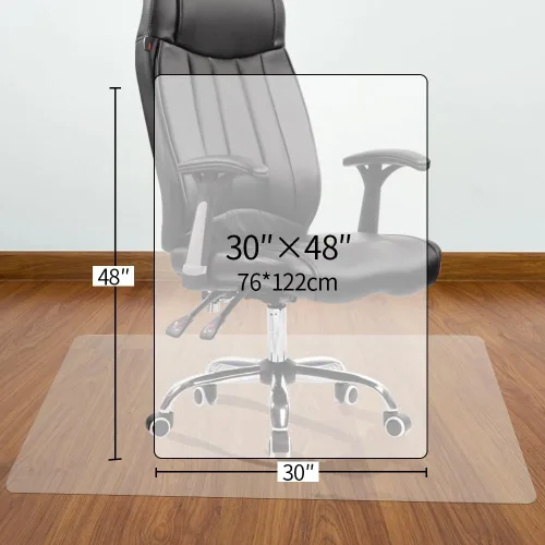 Miniatura 3 de Tapete transparente para silla de oficina de madera dura, tapete rectangular para sillas de juegos, tapete rectangular para suelos duros, tapetes