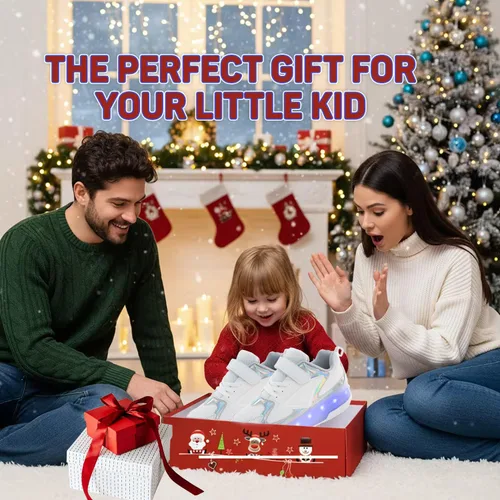 Miniatura 8 de Zapatos para niños con ruedas - 4 en 1 Zapatos con ruedas iluminados con luces LED recargables por USB para regalos de Navidad y escuela