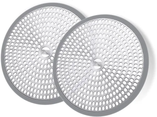 Miniatura 10 de LEKEYE fácil de limpiar regadera drenaje visualización/pelo Catcher/strainer-steel & silicona, Stainless Gris