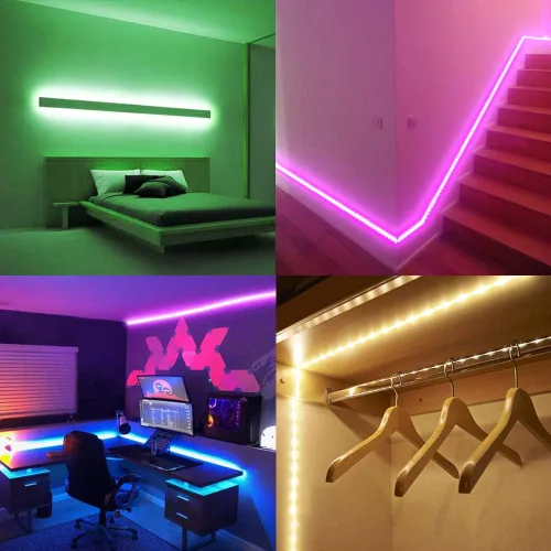 Miniatura 2 de DAYBETTER Tira de luces LED de 16.4 pies que cambian de color impermeable con control remoto