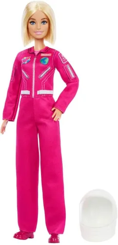 Barbie Careers - Muñeca de Moda Astronauta con Look Removible con Traje Espacial Rosa y Zapatos, Más Accesorio de Casco, Carrera del Año 2026