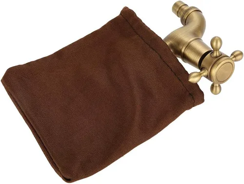 Miniatura 5 de Grifo de lavadora antiguo de cobre puro cepillado a mano clásico europeo para lavadora grifo de agua montado en la pared (2#)