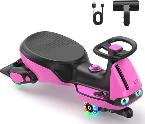 FanttikRide N10 Classic Coche Eléctrico Wiggle con Pedal, Batería Recargable Tipo-C, Trapeador Desmontable con Un Solo Clic, GlideWiz, Antivuelco,