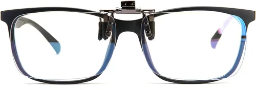 Miniatura 5 de FONHCOO Lentes de bloqueo de luz azul con clip para mujeres y hombres, clips en tus lentes graduados o de lectura, ligeros, sin marco, sin marco