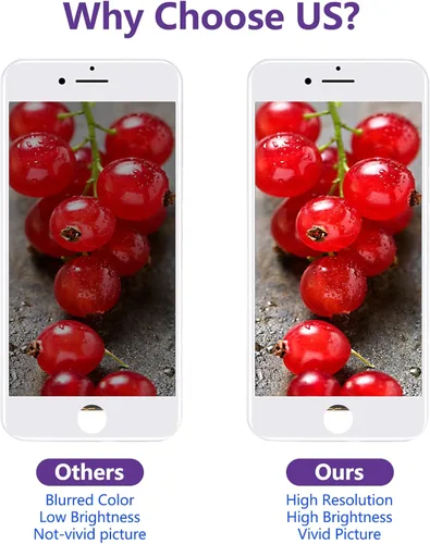 Miniatura 3 de para iPhone 8/SE 2020 2ª Generación Pantalla de Repuesto Blanca, Diykitpl Ensamblaje Completo Pantalla LCD Digitalizadora Táctil 3D para SE 2020