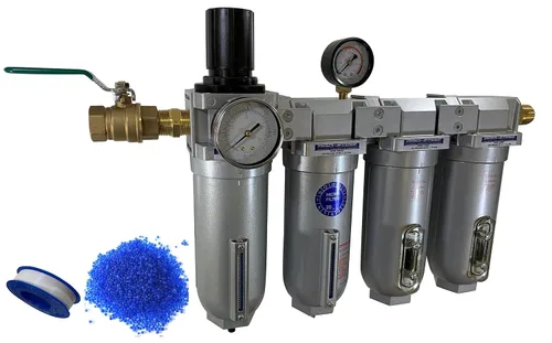 Miniatura 8 de THB 4 etapas de alto flujo serie 90 industrial ultra limpio filtro de aire comprimido combinación de secadora (1 pulgada NPT, 11 oz, drenaje manual)