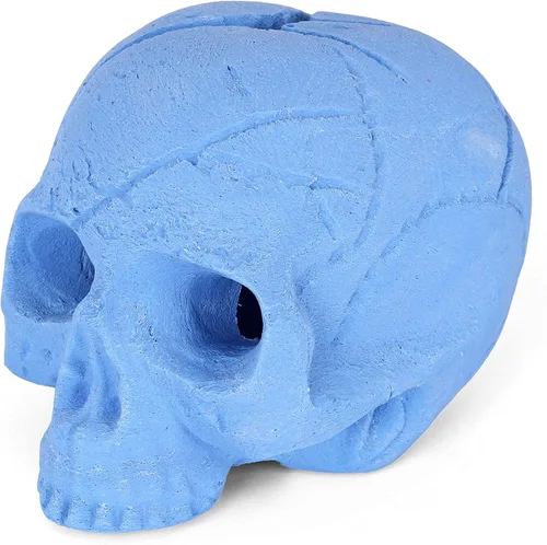 Troncos de fuego de calavera de cerámica, calaveras de hoguera, troncos de calavera de cerámica, cabeza de esqueleto/decoración de calavera para