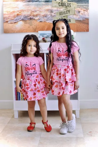 Miniatura 69 de Unique Baby Girls 2pc Skirt Set Outfit Long Sleeve Top with Skirt