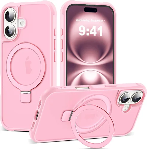Miniatura 148 de SKYLMW – Funda compatible con iPhone 12 Pro Max y iPhone 13 Pro Max con soporte magnético invisible tipo anillo, fundas translúcidas para teléfonos