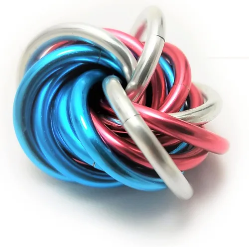 Möbii Fidget Ball (MultiColor): Herramienta de alivio del estrés, ansiedad y estimulación para ADHD, silenciosa, ideal para el hogar, viajes, Rosa