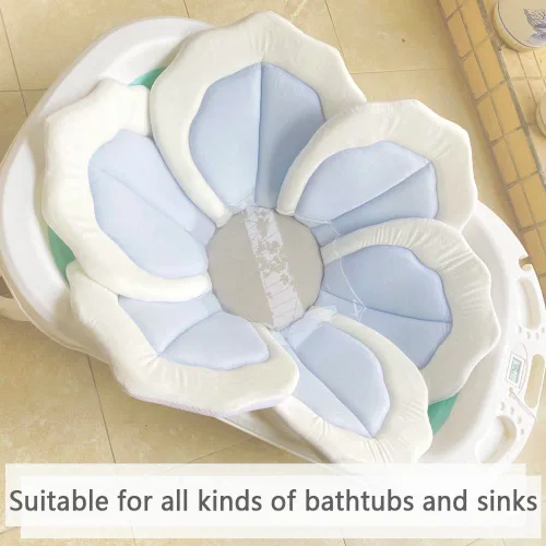 Miniatura 7 de Almohadilla de Baño para Bebé para Bañera Infantil Fregadero Tapete de Flores Bañera Little Lotus - Pétalo Suave Soportes Tumbona Inserto de Baño